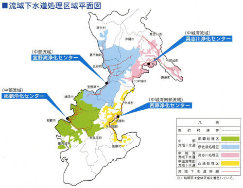 地図：流域下水道処理区域平面図