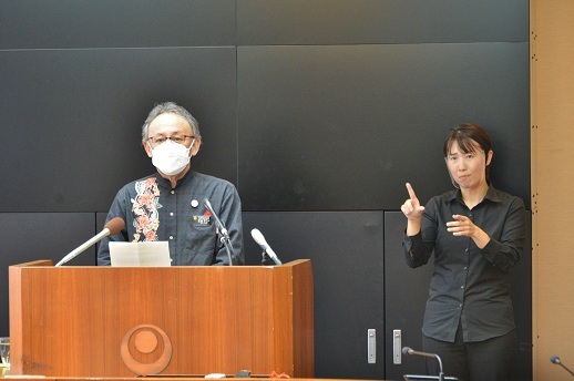 写真：会見の様子