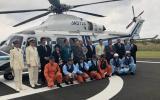 写真：玉城知事が急患搬送用ヘリポート供用開始式に出席