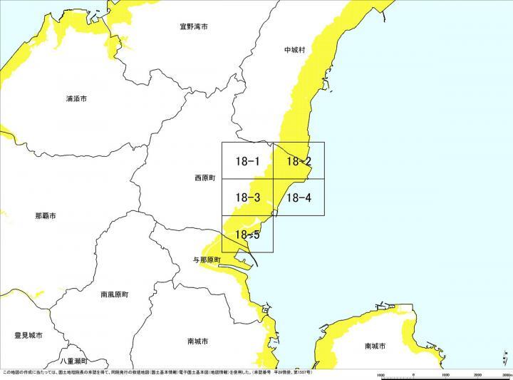 イラスト：西原町の位置図