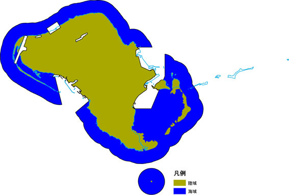 イラスト：久米島県立自然公園の全体地図