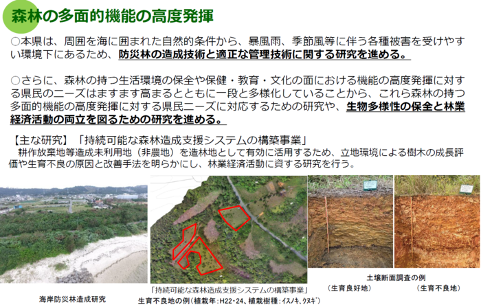 森林の多面的機能の高度発揮