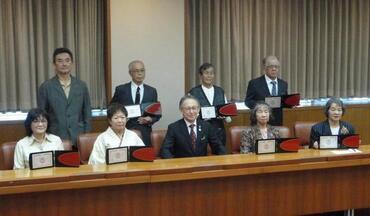 写真:令和2年度工芸士授与式の様子