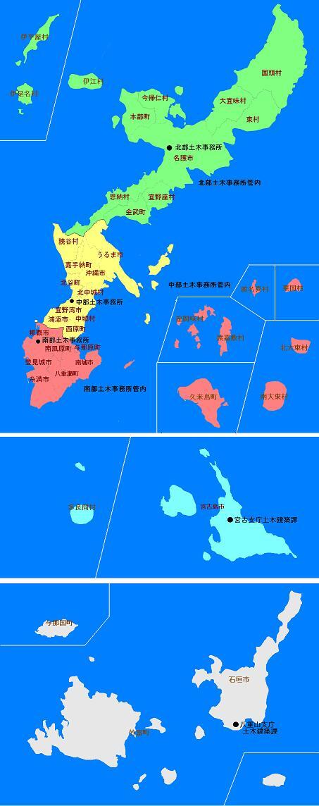 地図：土木事務所の管轄