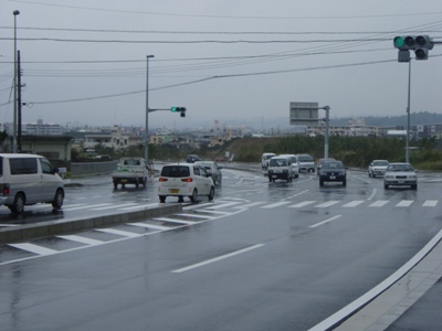 写真:県道16号線付近の様子