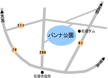 イラスト：バンナ公園周辺地図