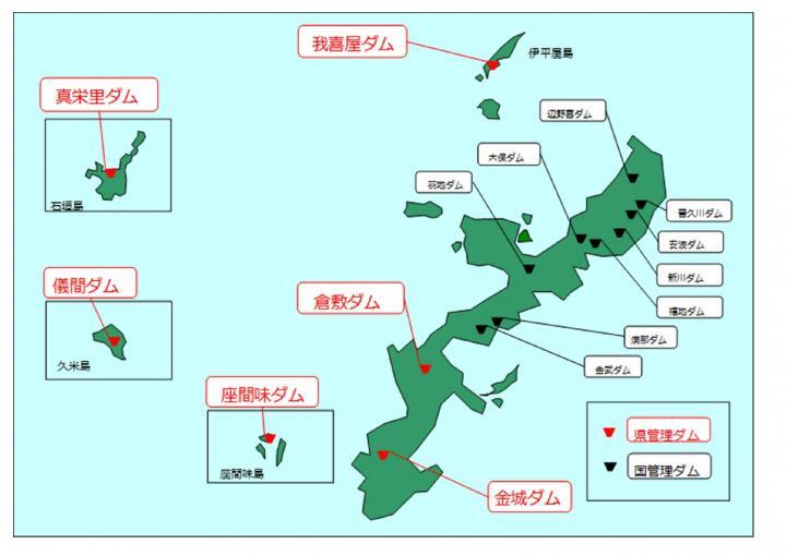 地図：ダムの位置図