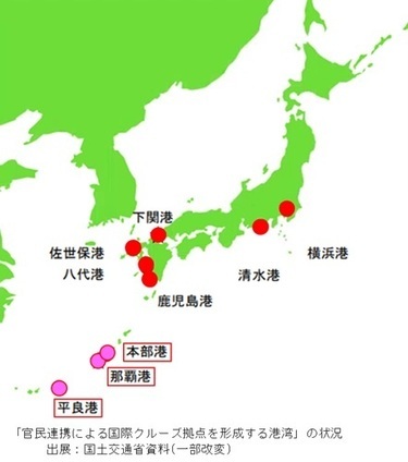 イラスト：官民連携港湾全国位置図