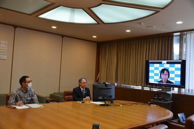 写真：テレビ会議様子