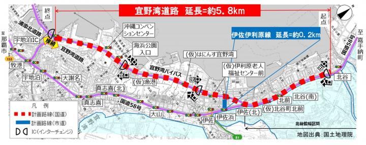 地図：宜野湾道路等_位置図