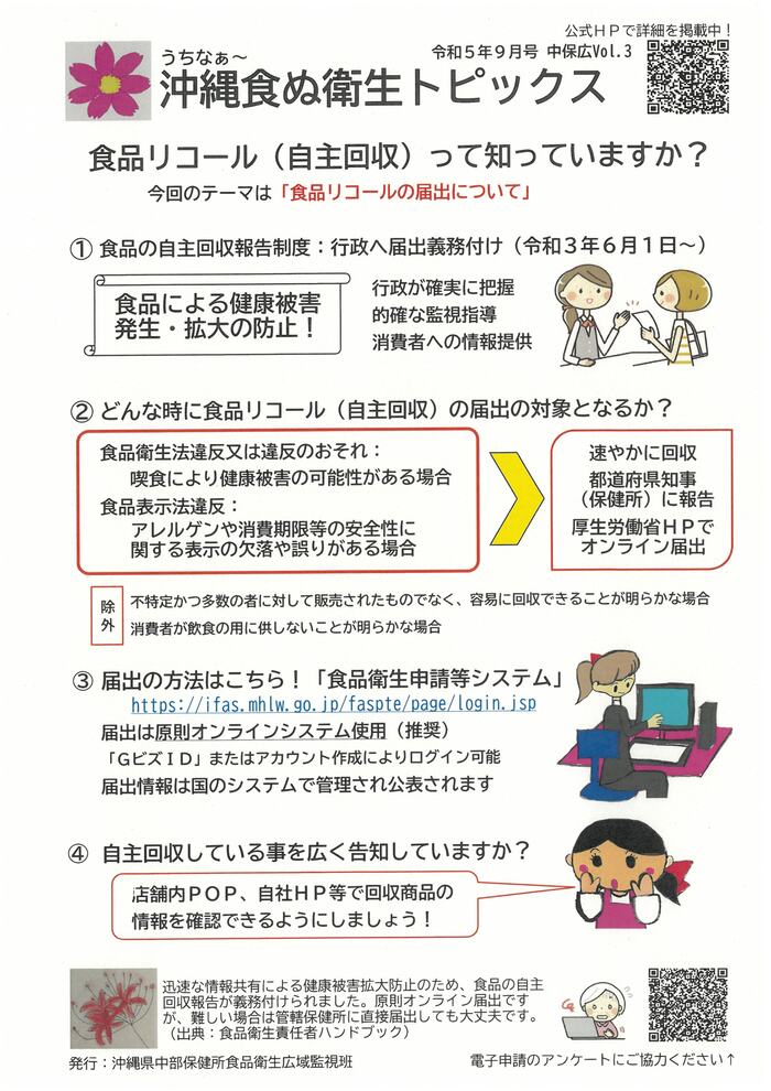 うちなぁ～食ぬ衛生トピックス令和5年9月号中保広Vol.3