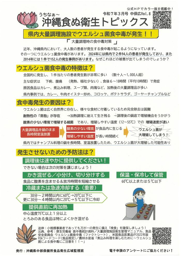 うちなぁ～食ぬ衛生トピックス令和7年3月号Vol.8