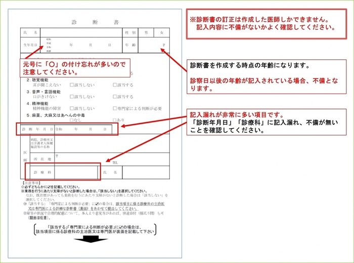 診断書(准看護師)