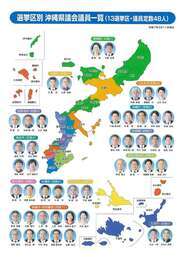 選挙区別　沖縄県議会議員一覧チラシ（表面）