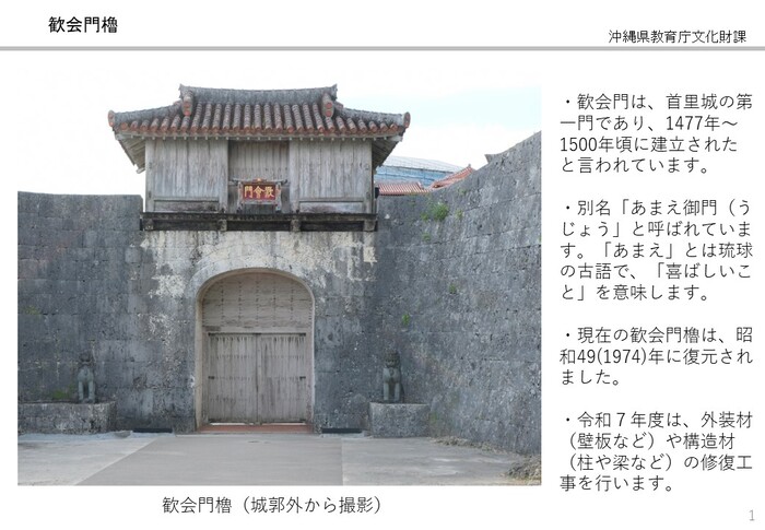 歓会門櫓の概要