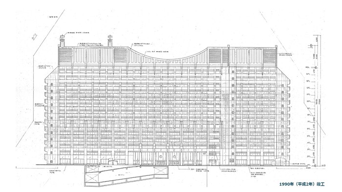 本庁舎（行政棟）建設時の平面図