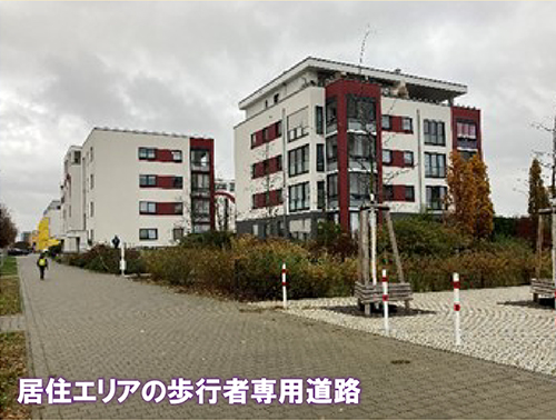居住エリアの歩行者専用道路